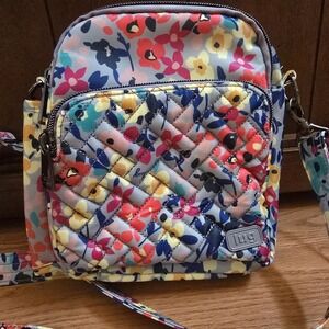 Lug Can Can Quilted‎ Floral Crossbody Bag Convertible Fanny Pack RFID EUC